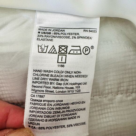 Banana Republic Womens Logan Gray Black Houndstooth Gingham Trouser Pants Sz 0 - Picture 9 of 12